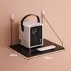 Soporte para Proyector de Casa Sin Taladro Estante de Almacenamiento para Montar en la Pared junto a la Cama Estante de Almacenamiento para la Pared de la Sala Estante Colgante Bandeja Colgador