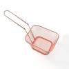 Cross-border Fornecimento de aço inoxidável Mini French Fries Basket French Fries Frying Basket Creative Tableware Small Frying Basket American Dim Sum Basket