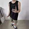 2026 Verano Nuevo Estilo Perezoso Casual Holgado Canalé Sin Mangas Camiseta Sin Mangas Chaleco Color Sólido Hombre Tendencia