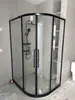 Mampara de ducha ultraestrecha de acero inoxidable, separación de zona seca y húmeda, mampara de baño, puerta corredera de cristal y panel de ducha empotrado