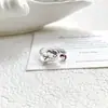 Anel de Cachorro de Metal Esmaltado da Moda com Toque de Luxo, Fofo, Requintado, Único, Simples, Doce, Descolado, Joia Ajustável Estilo Cartoon para Mulheres