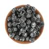 Acessórios de corrente para chupeta de silicone com contas de transferência de água para bebês, contas redondas soltas, contas coloridas de leopardo