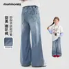Calças Outonais da Moda para Meninas, Novos Jeans Denim Estilosos Estilo Coreano 2026 para Meninas