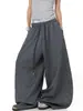Calça Jogger com Cordão e Strass Letra Gipsofila Estilo Americano de Fábrica Masculina Feminina High-End Dança de Jazz Ampla Solta