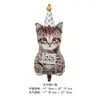 Balão Metalizado Cartoon Coroa Unicórnio Dinossauro Gato Leão Fosco Decoração de Festa Barraca Balão Atacado
