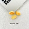 Mini Tamanho Croissant Cachorro-Quente Série de Pães Acessórios de Resina DIY Arte de Unhas Infantis Capa de Celular Decoração de Grampo de Cabelo