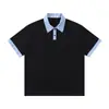 Camisa Polo de Manga Curta Patchwork Xadrez Verão Casual Masculina Marca Tendência Europeia Americana ins Solta com Botões Gola Lapela Camiseta Top