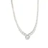 Collar de Perlas Shijia con Colgante Redondo Degradado de Diamante Completo en Plata de Ley S925 Joyería Elegante de Lujo Accesible para Mujeres