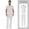 Ropa de Trabajo para Hospital, Doctor, Enfermera de Talla Europea para Hombre Ropa Lavable a Mano Ropa de Enfermera Ropa de Trabajo Uniforme de Enfermera para Salón de Belleza