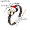 Transfronterizo Europeo y Americano Caliente Dibujos Animados Animación Panjiadora Linda Serie de Mickey Pulsera de Joyería de Cuerda Tejida Venta al por Mayor