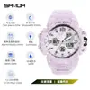 Sanda Doble Pantalla Reloj de Moda para Estudiante Deporte al Aire Libre Multifuncional Electrónico para Hombre y Mujer Resistente al Agua Luminoso