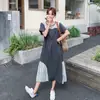 Vestido Casual de Moda Verão 2026: Vestido Patchwork Redutor de Idade, Emagrecedor, Confortável, Amigo da Pele, Alta Qualidade, Moderno