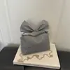 Bolso Pequeño Cuadrado con Lazo Bolso de Hombro Único de Moda Bolso Cruzado con Cadena Bolso de Mano Elegante de Lujo Ligero para Mujer Bolso Pequeño Cuadrado