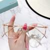 TR8912 Montura redonda pequeña de moda coreana TR90, espejo plano liviano para hombres y mujeres, montura de gafas para teléfono móvil retro anti-luz azul