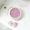 Nuevo dopamina verano color macarrón tamaño color mixto uña bola de acero pequeña creativa cuenta redonda joyería