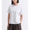 [Pedido ED] Camiseta Solta Branca Redonda com Corpo Reto, Flores Bordadas Estéreo, Nova Coleção Primavera/Verão 25 Anos Feminina Gola Careca