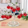 Árbol de manzana de cristal, joyería creativa para el hogar, adornos decorativos para sala de estar, pasillo, mueble de TV, vitrina para vinos, manualidades, decoraciones.