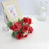 Flor Artificial de Hortensia y Rosa de 5 Puntas Ramo Pequeño Adornos para Gabinete de Vino en Casa Decoración de Boda Manualidades Decorativas Venta al por Mayor