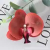 Pétalas de cabeça de flor phalaenopsis de filme artificial acessórios de flor artificial adorno de cabeça grampo de cabelo diy feito à mão decoração de casamento