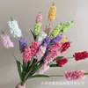 3 Cabezas de Flores Artificiales de Lavanda para Ceremonia de Boda, Decoración Alta, Arreglo Floral de Fondo de Hotel, Flores Artificiales Transfronterizas de Jacinto