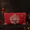 Sobre Rojo de Tela Brocada Bordada de Alta Gama Bolsa Roja de Diez Mil Yuan Palabras de Buena Suerte y Bendición Sobre Rojo Universal