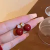 Pendientes de plata de ley S925 estilo coreano de lunares con lazo 2026 nuevos de moda populares versátiles de alta gama hermosos pendientes para mujer