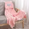 Toallas de baño con capucha para niños, venta al por mayor de fabricantes: secado rápido, absorbente, hecho de forro polar de coral, con diseños de dibujos animados lindos y adorables