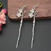 Nuevo Pasador Sencillo de Aleación Estilo Chino Flor de Ciruelo, Accesorio Minimalista Retro Flor de Durazno para Hanfu