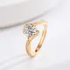 Anillo Seiko Moissanita de Un Quilate Beso de Ángel para Mujer Moda Estilo Europeo y Americano Anillo de Alta Gama Joyería
