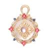 Color Oro 14K Pulsera Hebilla Ot Circonita Reina Madre Saturno Collar de Perlas Hebilla de Conexión para Mujer Joyería Hecha a Mano Accesorios DIY