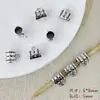 Novo estilo chinês Xizang prata liga de três vias contas soltas contas soltas DIY acessórios de contas feitos à mão pulseira colar materiais para joias
