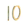 Pendientes de Aro Redondos para Mujer de Plata de Ley s925 Transfronterizos Estilo Ins Europeo y Americano Hebilla de Oreja Pendientes de Aro para Oreja Circonita Multicolor Elegante Joyería