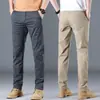 Calças Casuais Masculinas 100% Algodão Respiráveis Primavera e Verão Slim Retas Longas Versáteis Modernas Novo Modelo 2026