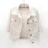 Abrigo de mezclilla para mujer corto 2024 verano nueva moda que reduce la edad versátil chaqueta top exterior delgado tendencia