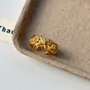 Anel Vintage Retrô de Flor de Íris Cruzada para Mulheres, Design de Nicho, Anel da Moda Novo Tendência para o Dedo Indicador