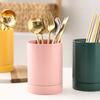 Soporte para Palillos de Cerámica, Jaula para Palillos de Color Nórdico Esmaltado, Color Bajo Esmalte con Bandeja de Drenaje, Estante para Palillos, Cesta para Palillos, Contenedor de Almacenamiento de Cocina
