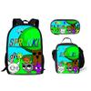 Mochila Estampada Rhythm Box Sprunki Juegos de Música Bolsa Escolar para Niños de Primaria y Secundaria Bolsa para Comida Estuche