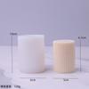 Molde de silicone para velas de aromaterapia cilíndricas listradas em formato de coluna romana europeia, sabonete artesanal faça você mesmo, ornamentos de aromaterapia, molde de gesso