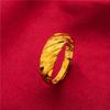 Anillo Brillante de Moneda Europea de Latón Chapado en Oro para Hombre y Mujer Anillo de Pareja Chapado en Oro Usable Joyería de Oro Arena Vietnamita