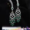 Brincos exagerados da indústria pesada, moda personalizada, vestido de banquete, noiva, elegante, leve, luxo, longo, borla, gota d'água, brincos