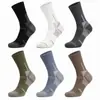 Calcetines deportivos de exterior transfronterizos con suela gruesa tipo toalla, absorbentes de sudor, transpirables, acolchados, amortiguadores de impactos, adecuados para todas las estaciones, calcetines de media pantorrilla
