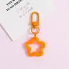 Nuevo Llavero de Estrella Hueca de Cinco Puntas de Colores Hebilla Giratoria para Puerta Accesorios Materiales para Joyería Hecha a Mano DIY Venta al por Mayor