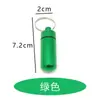 Mini Llavero Botella de Pastillas de Aleación de Aluminio Portátil para Exteriores Impermeable Sellado Lata de Almacenamiento Disponible en Varios Colores