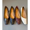 Zapatos de Piel Genuina Estilo Francés de Piel de Oveja para Mujer, Modelo Nuevo 2026, Zapatos de Tacón Grueso de Boca Baja, Tacones Altos Elegantes y Cómodos