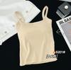 Camisola de una pieza de algodón puro para niña, de corte ajustado, moderna, con copas fijas de látex, ropa interior Spice Girl Base Beauty Back