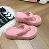 Internet Celebrante versión coreana de chanclas gruesas de color sólido EVA sensación de mierda ropa de casa chanclas de playa para mujer para comercio exterior