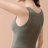 Cómodo chaleco cálido de encaje sin costuras más terciopelo para mujer invierno con almohadilla en el pecho ropa interior interior top acolchado