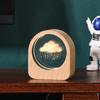 Nueva bola de cristal blanca con cielo estrellado, talla interior 3D, ángel, luz nocturna luminosa, decoración de escritorio, artículos de regalo para el Día de San Valentín
