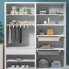 Estante Separador de Armario Estantería Organizadora de Almacenamiento, Estante de Almacenamiento Ahorrador de Espacio para Armario y Closet sin Taladro