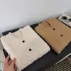 Colete de tricô sem mangas de botão único torcido estilo coreano para mulheres, nova jaqueta cardigã suéter em camadas para outono